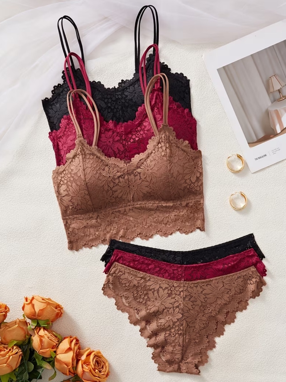 COMING SOON! LYRA 6-Piece Lace Bralette & Panty Set